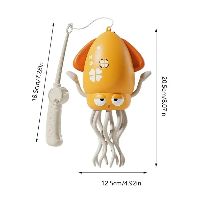 Creative Dancing Squid Auto-Sensing Obstacle Avoidance Electronic Pet with Music and Light Rechargeable Interactive Toy Gifts