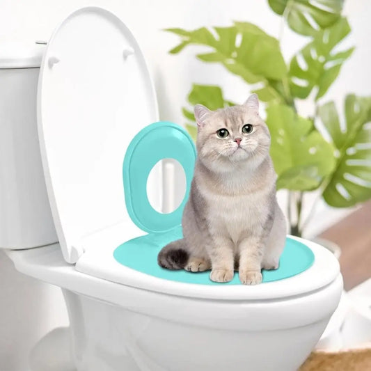 Cat Toilet Training System Cat Toilet Training Kit Teach to Use Reusable Cat Toilet Seat Training Kit Training Seat Tool