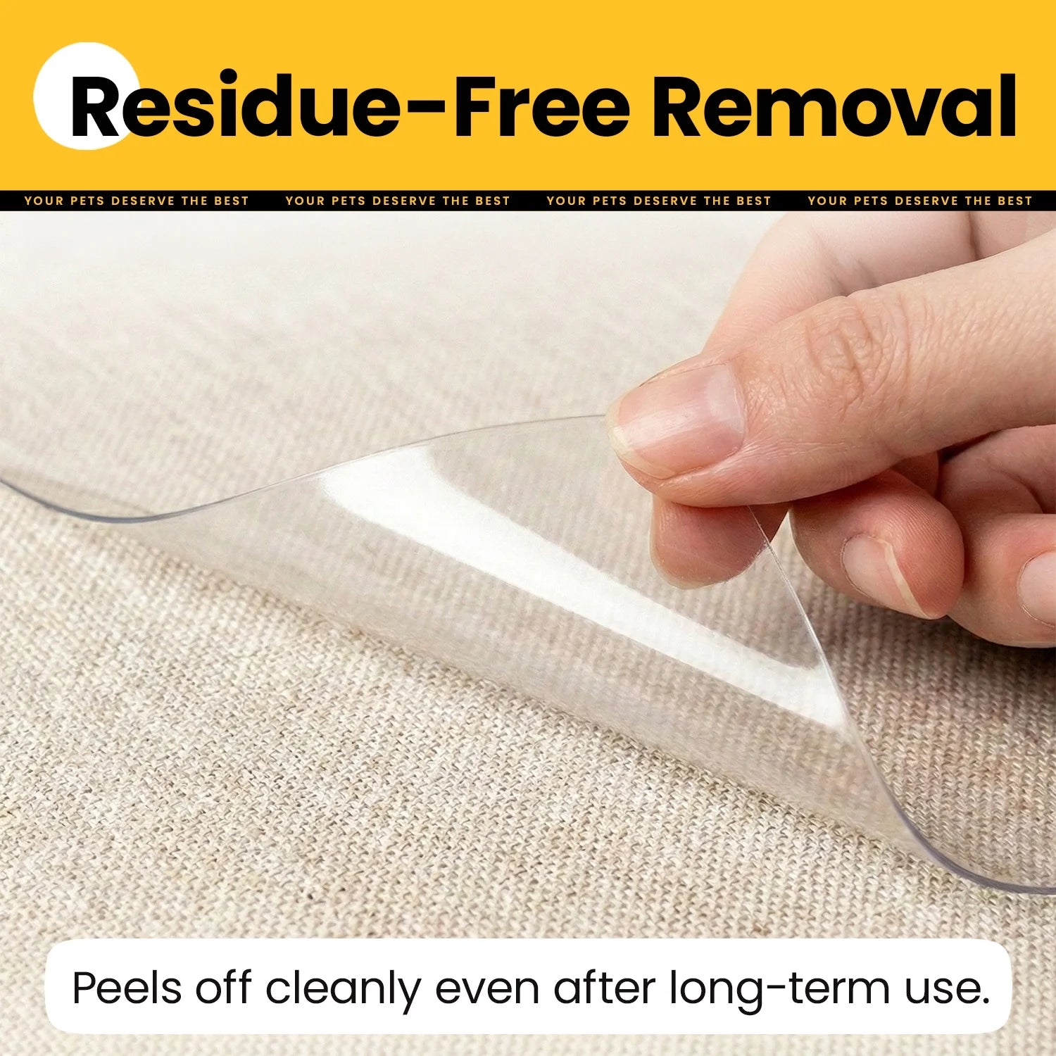 Cat Scratching Furniture Protector, 10 Pack Self-Adhesive Clear Couch Guard, Anti-Scratch Film for Sofa, Furniture Covers from Cat Claws with 44 Pins