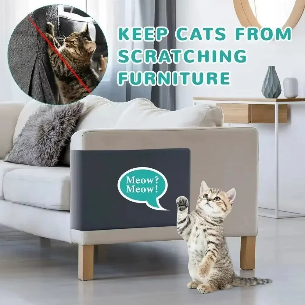 60X200Cm Self-Adhesive Cat Scratcher Sofa Protector Cats Scratcher Pad Board Protection Trimmable Carpet DIY Cat Scratch Mat