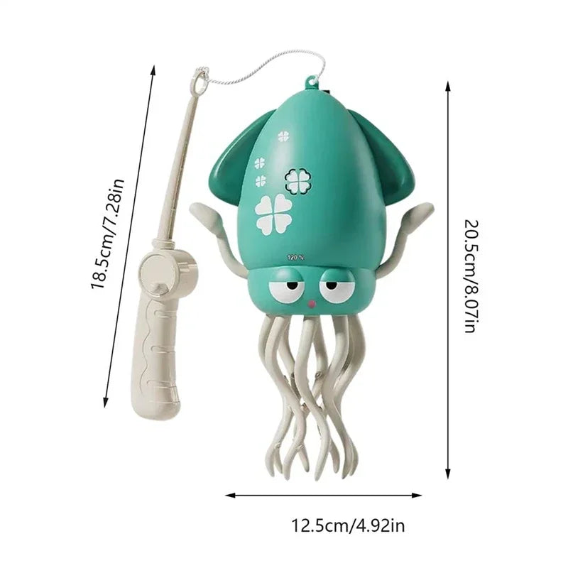 Creative Dancing Squid Auto-Sensing Obstacle Avoidance Electronic Pet with Music and Light Rechargeable Interactive Toy Gifts